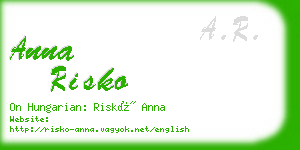 anna risko business card